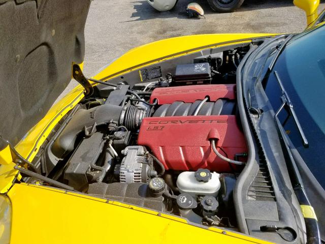 1G1YZ26E095109414 - 2009 CHEVROLET CORVETTE Z YELLOW photo 7