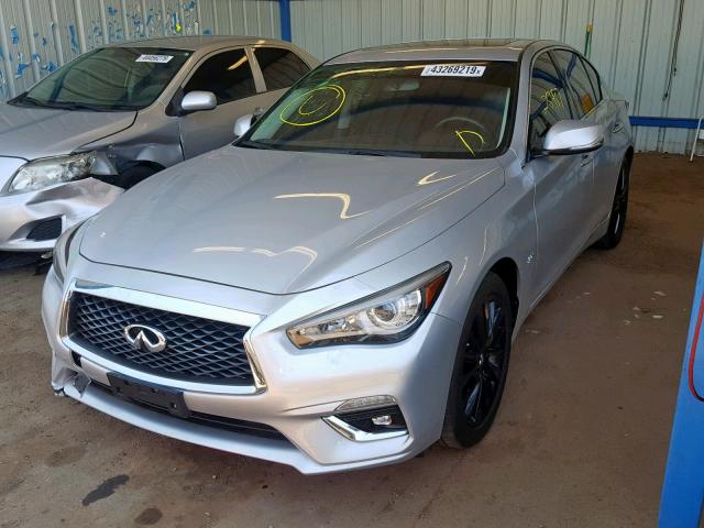 JN1EV7AR3JM437033 - 2018 INFINITI Q50 LUXE SILVER photo 2