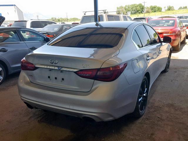 JN1EV7AR3JM437033 - 2018 INFINITI Q50 LUXE SILVER photo 4