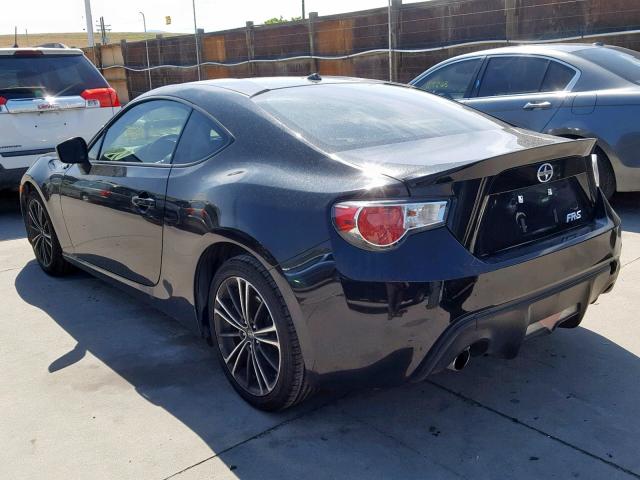 JF1ZNAA16D1727414 - 2013 TOYOTA SCION FR-S BLACK photo 3