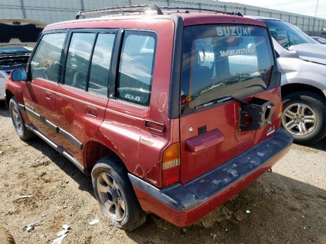 JS3TD03V8S4110753 - 1995 SUZUKI SIDEKICK J MAROON photo 3