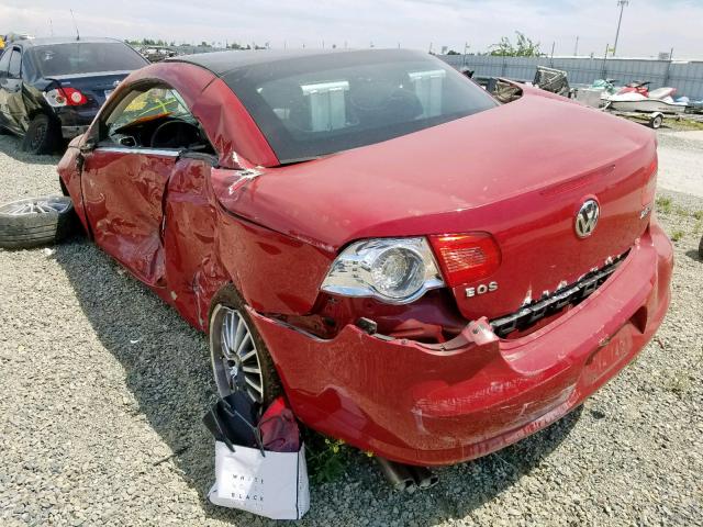 WVWAA71F87V045701 - 2007 VOLKSWAGEN EOS BASE RED photo 3