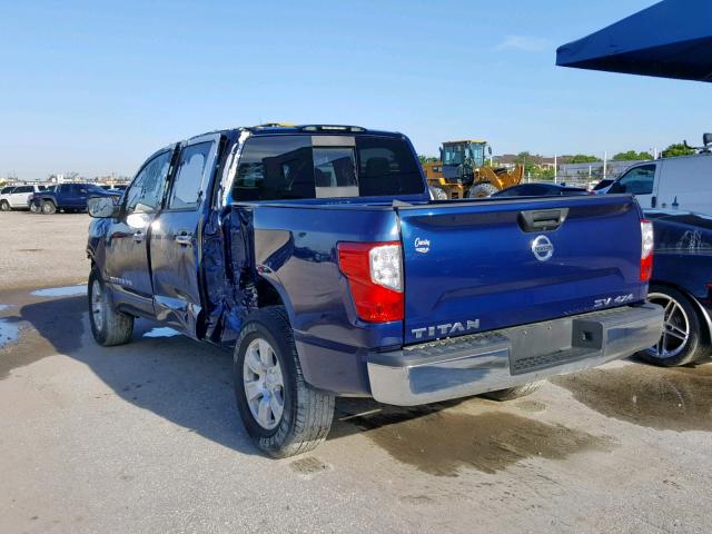 1N6AA1EJ0JN501853 - 2018 NISSAN TITAN S BLUE photo 3