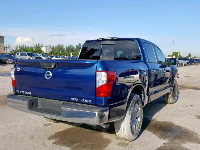 1N6AA1EJ0JN501853 - 2018 NISSAN TITAN S BLUE photo 4