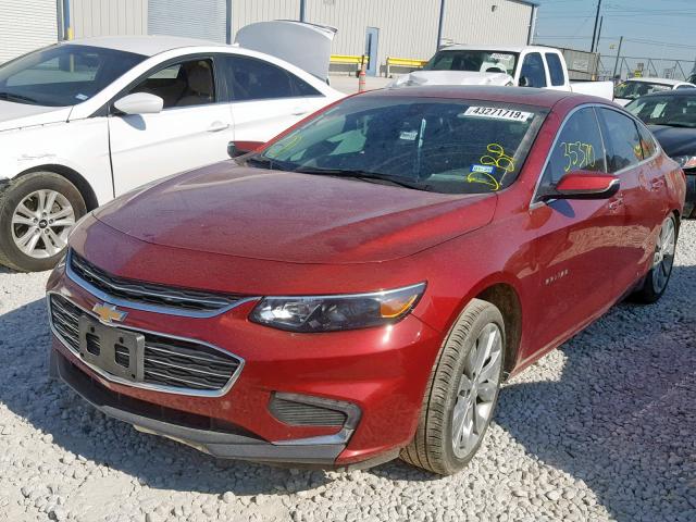 1G1ZE5SX3JF202287 - 2018 CHEVROLET MALIBU PRE RED photo 2