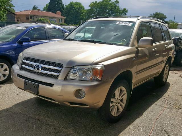 JTEEW21A560030669 - 2006 TOYOTA HIGHLANDER TAN photo 2