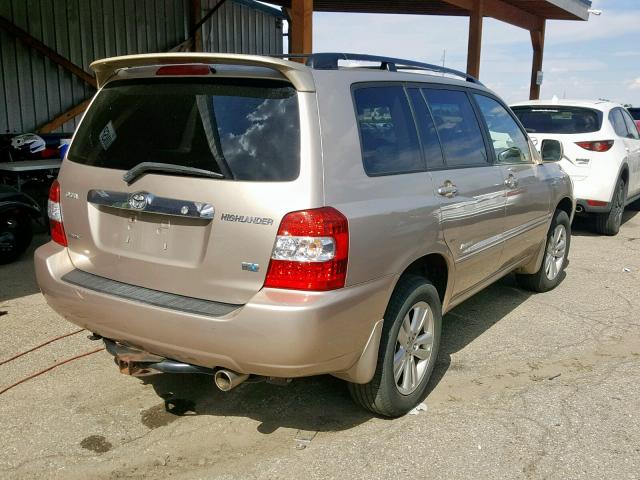 JTEEW21A560030669 - 2006 TOYOTA HIGHLANDER TAN photo 4