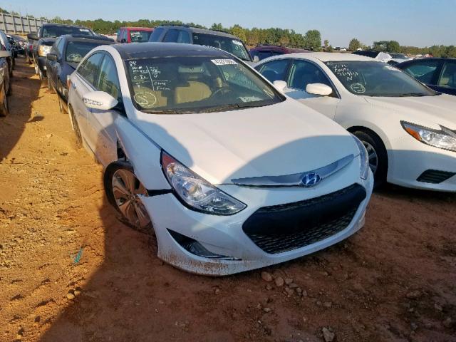 KMHEC4A48EA105162 - 2014 HYUNDAI SONATA HYB WHITE photo 1