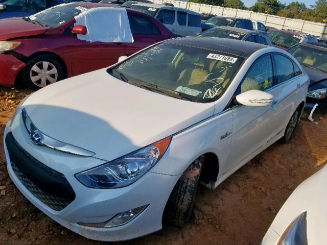 KMHEC4A48EA105162 - 2014 HYUNDAI SONATA HYB WHITE photo 2