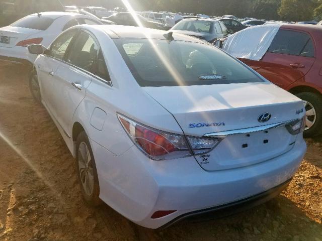 KMHEC4A48EA105162 - 2014 HYUNDAI SONATA HYB WHITE photo 3