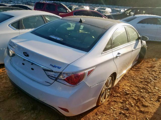 KMHEC4A48EA105162 - 2014 HYUNDAI SONATA HYB WHITE photo 4