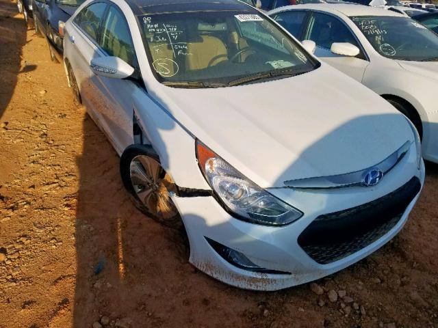 KMHEC4A48EA105162 - 2014 HYUNDAI SONATA HYB WHITE photo 9