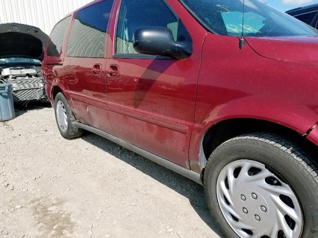 1GNDV23L35D286499 - 2005 CHEVROLET UPLANDER L MAROON photo 9