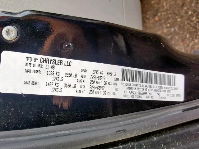 2V8HW34199R559995 - 2009 VOLKSWAGEN ROUTAN SE BLACK photo 10