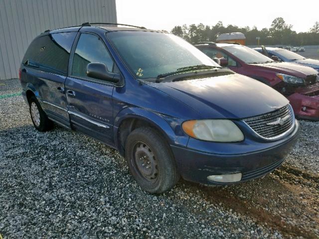 2C8GP54L41R109353 - 2001 CHRYSLER TOWN & COU BLUE photo 1