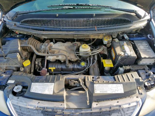 2C8GP54L41R109353 - 2001 CHRYSLER TOWN & COU BLUE photo 7