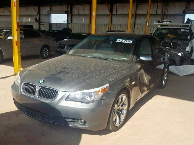 WBANB53537CP08074 - 2007 BMW 550 I GRAY photo 2