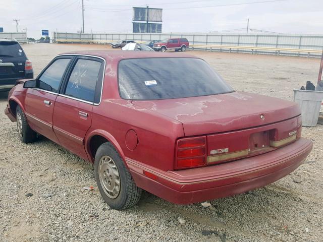 1G3AG54N9P6455603 - 1993 OLDSMOBILE CUTLASS CI Tünd qırmızı foto 3