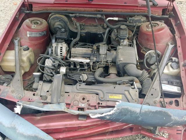 1G3AG54N9P6455603 - 1993 OLDSMOBILE CUTLASS CI Tünd qırmızı foto 7