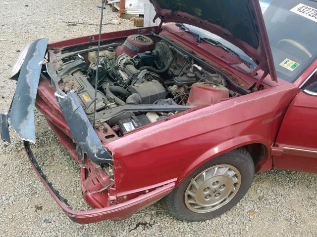 1G3AG54N9P6455603 - 1993 OLDSMOBILE CUTLASS CI Tünd qırmızı foto 9