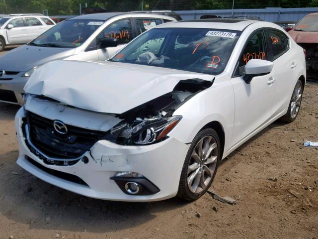 JM1BM1W39F1220888 - 2015 MAZDA 3 GRAND TO WHITE photo 2