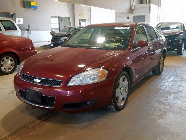 2G1WD58CX89265531 - 2008 CHEVROLET IMPALA SUP RED photo 2