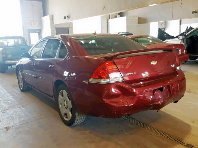 2G1WD58CX89265531 - 2008 CHEVROLET IMPALA SUP წითელი ფოტო 3