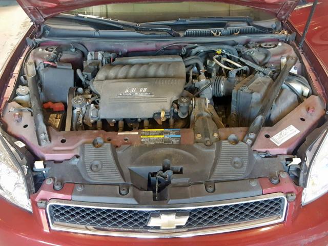 2G1WD58CX89265531 - 2008 CHEVROLET IMPALA SUP RED photo 7