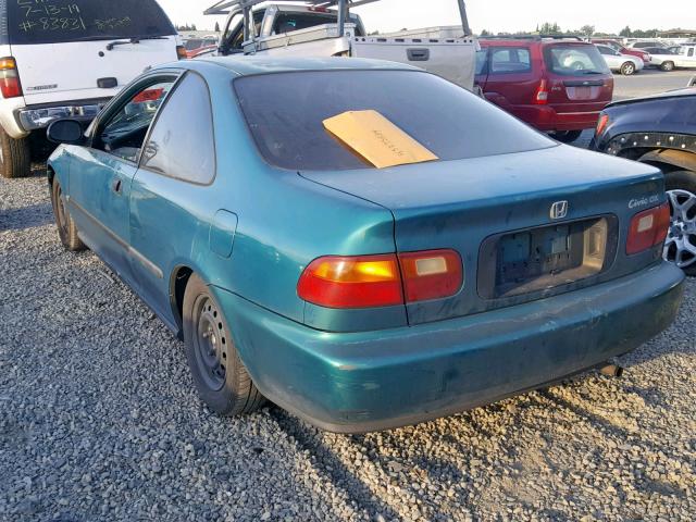 2HGEJ2128SH546883 - 1995 HONDA CIVIC DX GREEN photo 3