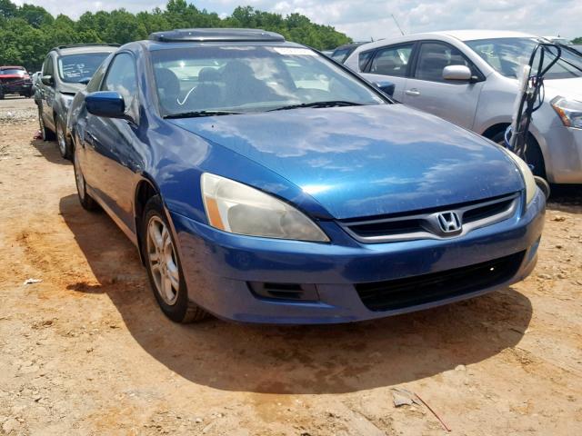 1HGCM72617A010179 - 2007 HONDA ACCORD EX BLUE photo 1