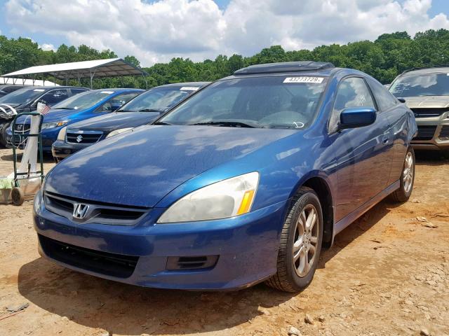 1HGCM72617A010179 - 2007 HONDA ACCORD EX BLUE photo 2