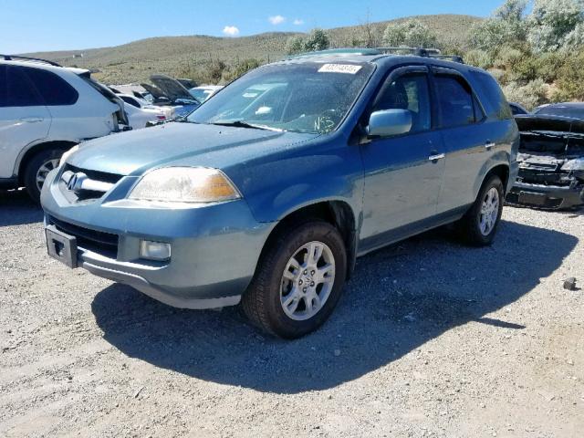 2HNYD18975H532181 - 2005 ACURA MDX TOURIN BLUE photo 2