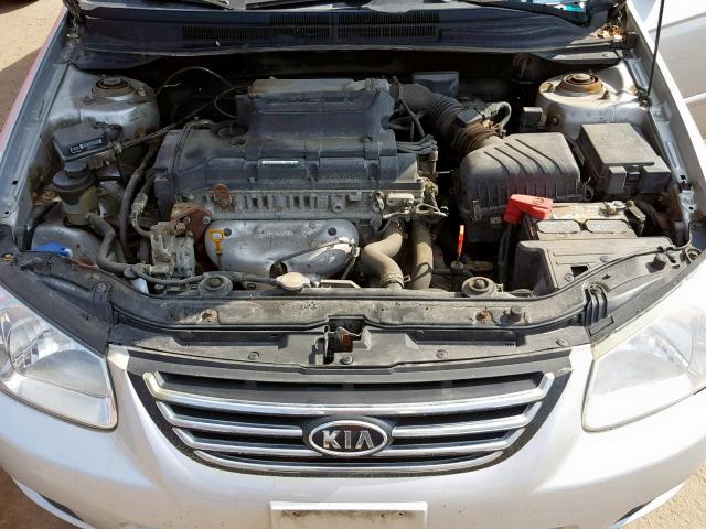 KNAFE121885532325 - 2008 KIA SPECTRA EX SILVER photo 7