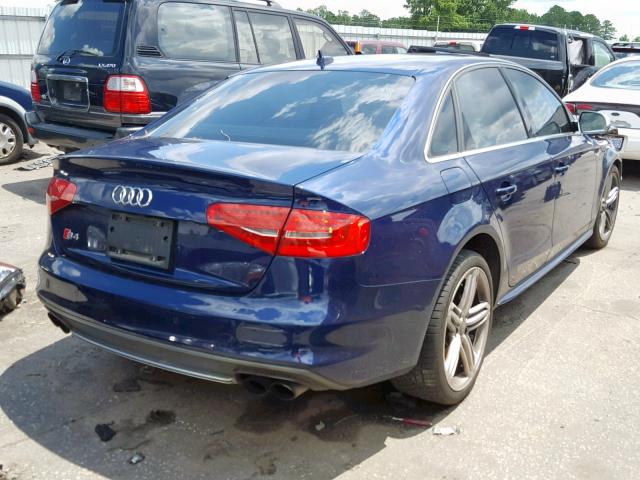 WAUKGBFL6DA138706 - 2013 AUDI S4 PRESTIG BLUE photo 4