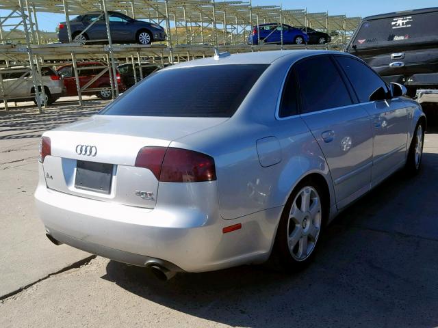 WAUDF68E05A448143 - 2005 AUDI A4 2.0T QU SILVER photo 4