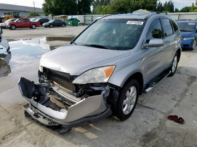 JHLRE38778C043467 - 2008 HONDA CR-V EXL SILVER photo 2