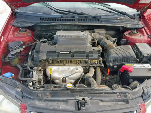 KNAFE221795650468 - 2009 KIA SPECTRA EX RED photo 7