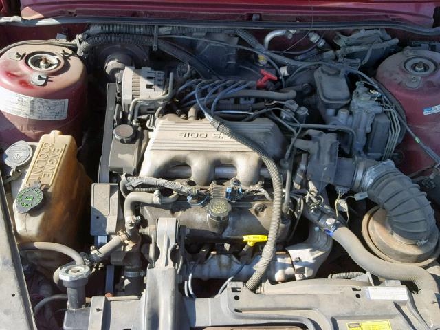 1G3AG55M7R6354620 - 1994 OLDSMOBILE CUTLASS CI Tünd qırmızı foto 7