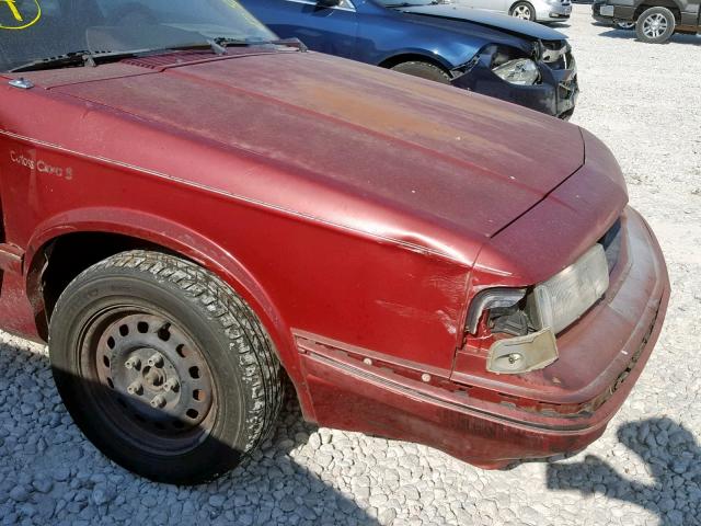 1G3AG55M7R6354620 - 1994 OLDSMOBILE CUTLASS CI Tünd qırmızı foto 9