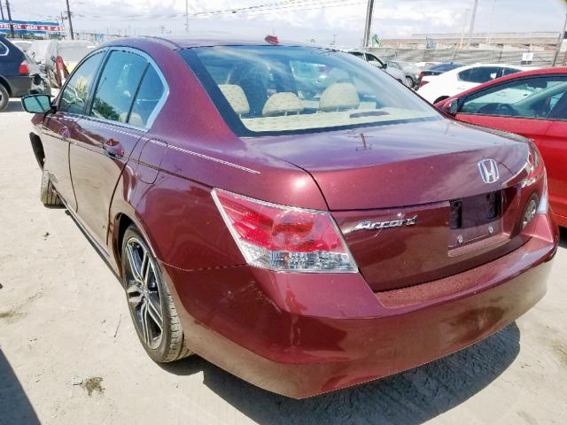 1HGCP26819A136258 - 2009 HONDA ACCORD EXL RED photo 3