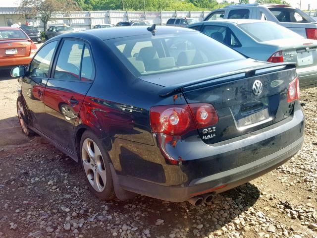 3VWDJ71K38M099555 - 2008 VOLKSWAGEN JETTA GLI BLACK photo 3