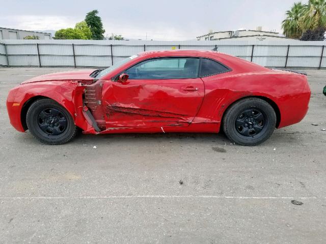 2G1FE1E34D9188935 - 2013 CHEVROLET CAMARO LS RED photo 9