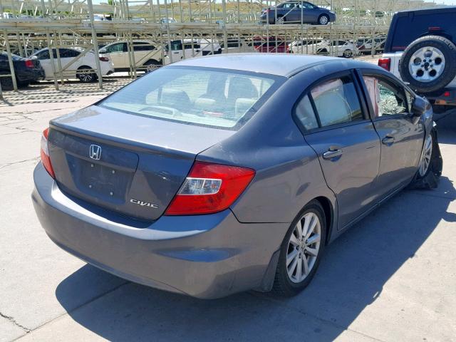 19XFB2F83CE028111 - 2012 HONDA CIVIC EX GRAY photo 4