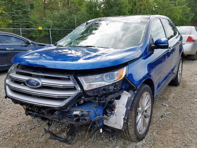 2FMPK4K87JBB49858 - 2018 FORD EDGE TITAN BLUE photo 2