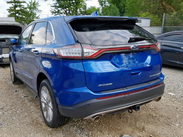 2FMPK4K87JBB49858 - 2018 FORD EDGE TITAN BLUE photo 3