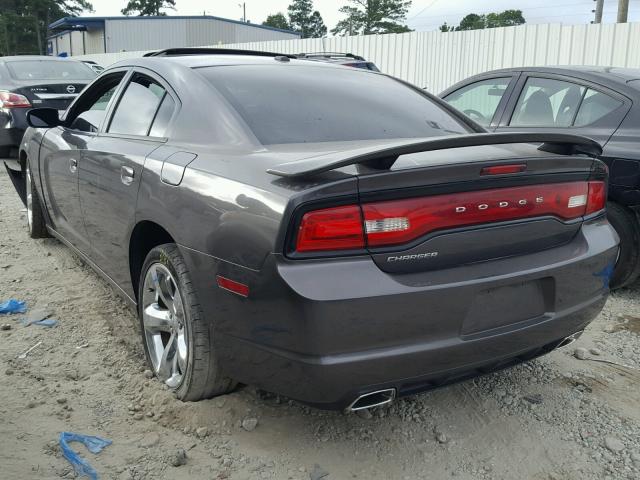 2C3CDXHG4DH669793 - 2013 DODGE CHARGER SX GRAY photo 3