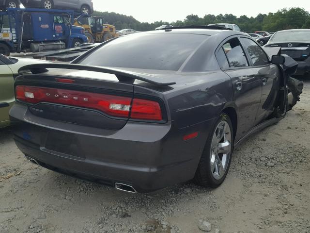 2C3CDXHG4DH669793 - 2013 DODGE CHARGER SX GRAY photo 4