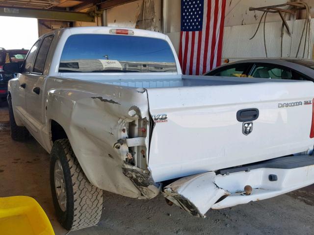 1D7HW48N66S503270 - 2006 DODGE DAKOTA QUA WHITE photo 3