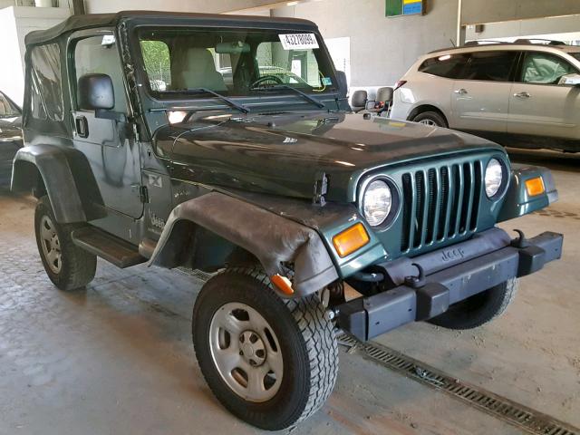 1J4FA39S04P758196 - 2004 JEEP WRANGLER X GREEN photo 1