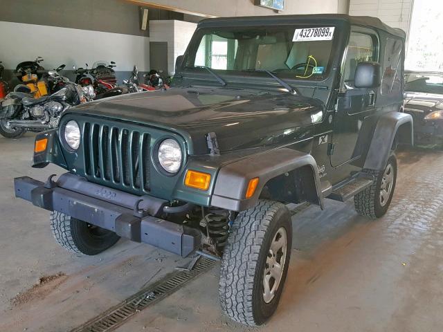 1J4FA39S04P758196 - 2004 JEEP WRANGLER X GREEN photo 2